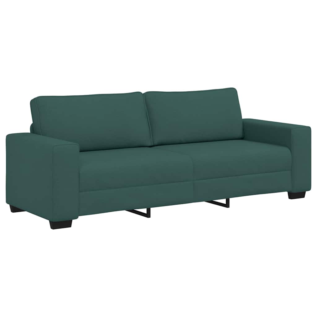 3-delige Loungeset met kussens stof donkergroen