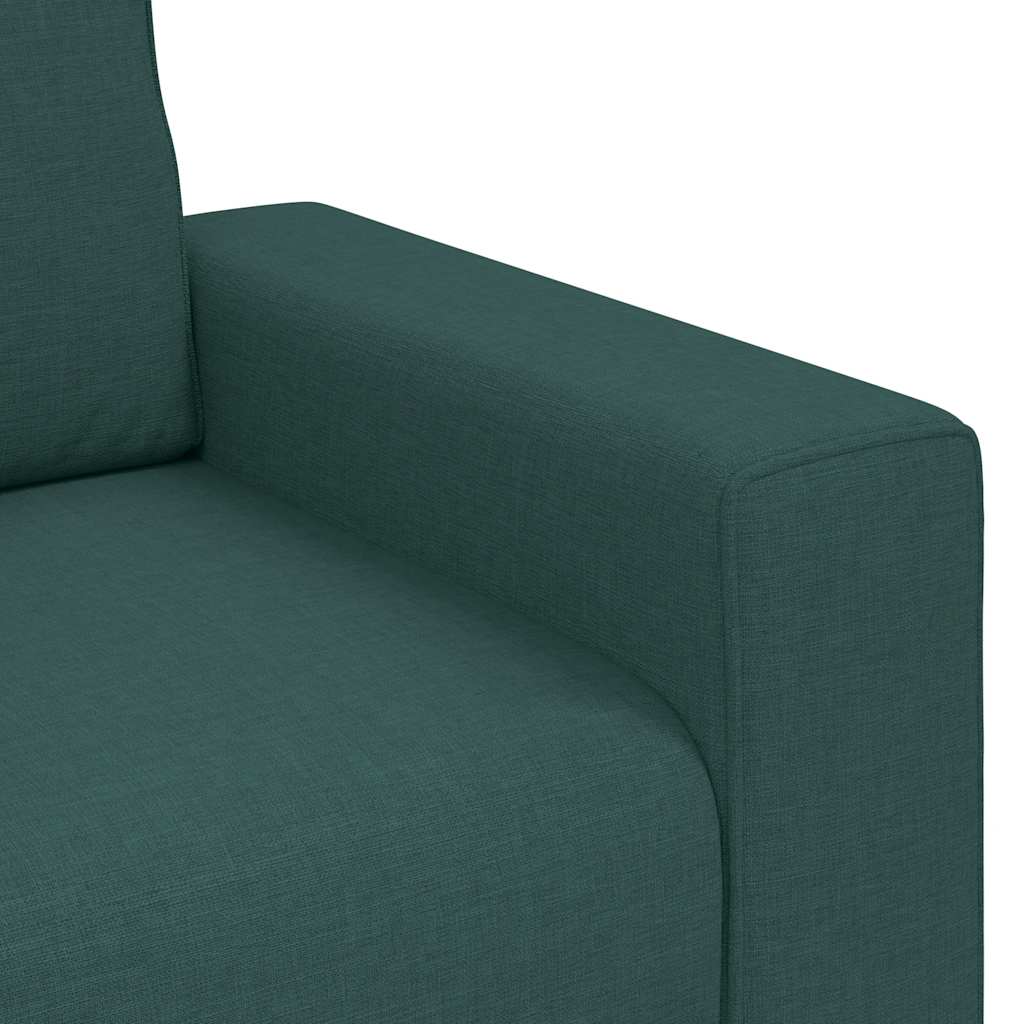 3-delige Loungeset met kussens stof donkergroen