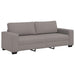 3-delige Loungeset met kussens stof taupe