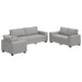 3-delige Loungeset met kussens stof wolk grijs