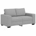 3-delige Loungeset met kussens stof wolk grijs