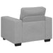 3-delige Loungeset met kussens stof wolk grijs