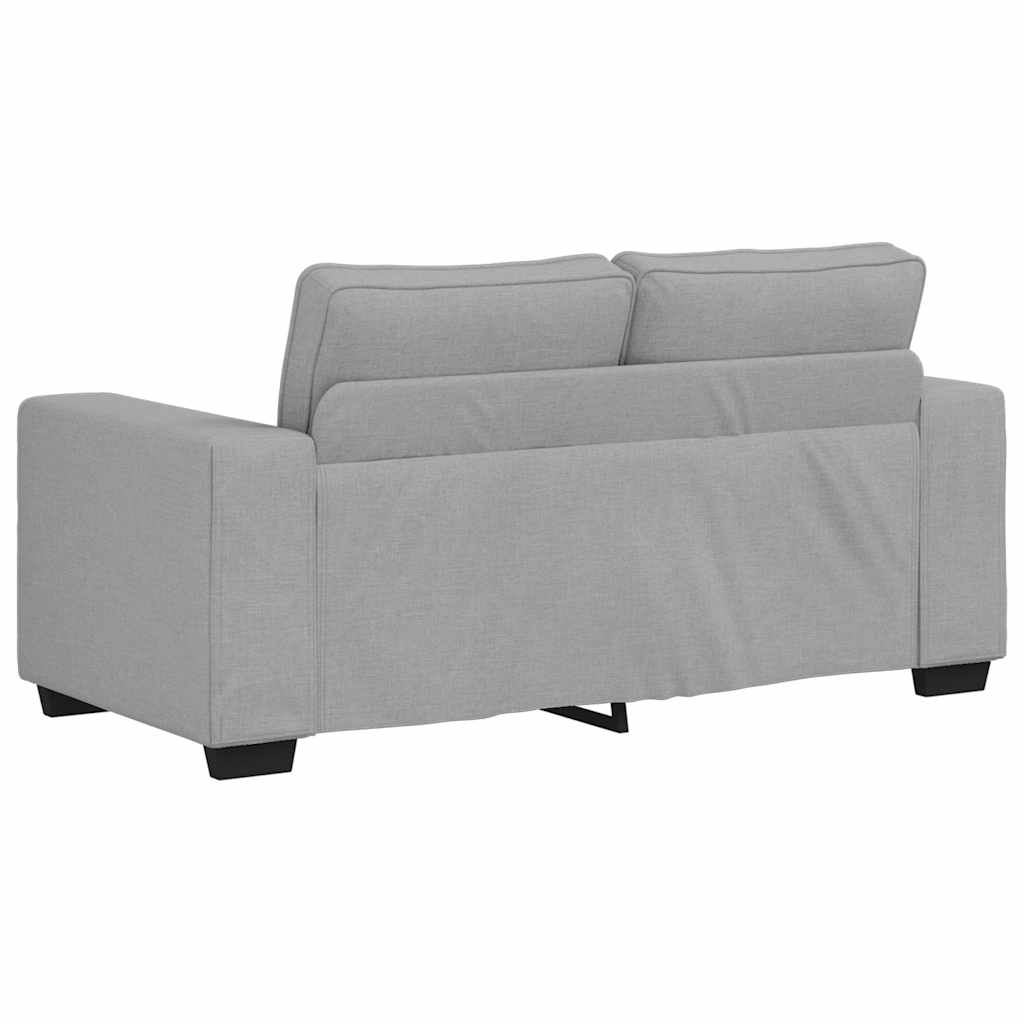 3-delige Loungeset met kussens stof wolk grijs