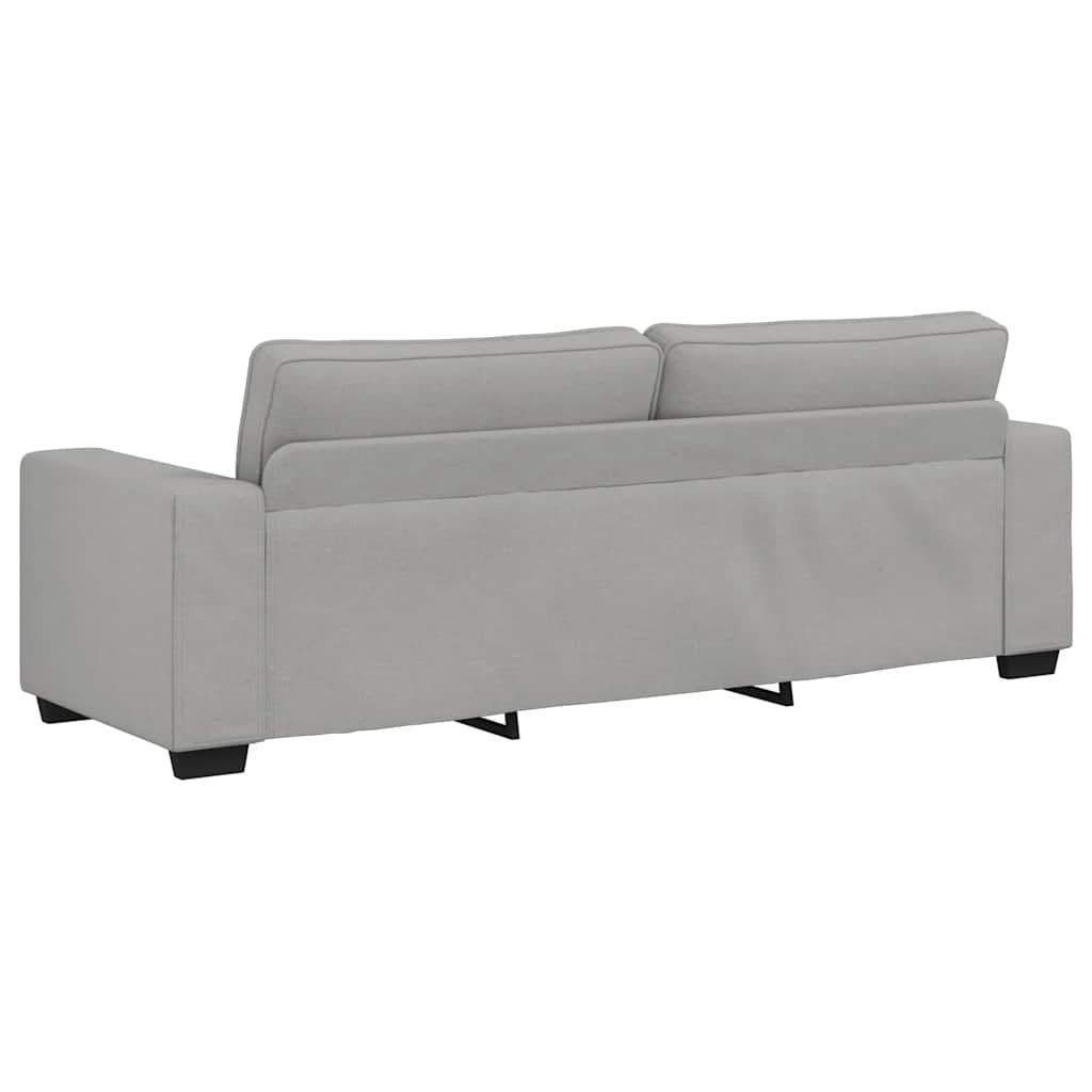 3-delige Loungeset met kussens stof wolk grijs