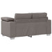 Bank 3 st Taupe Linnen-mix stof