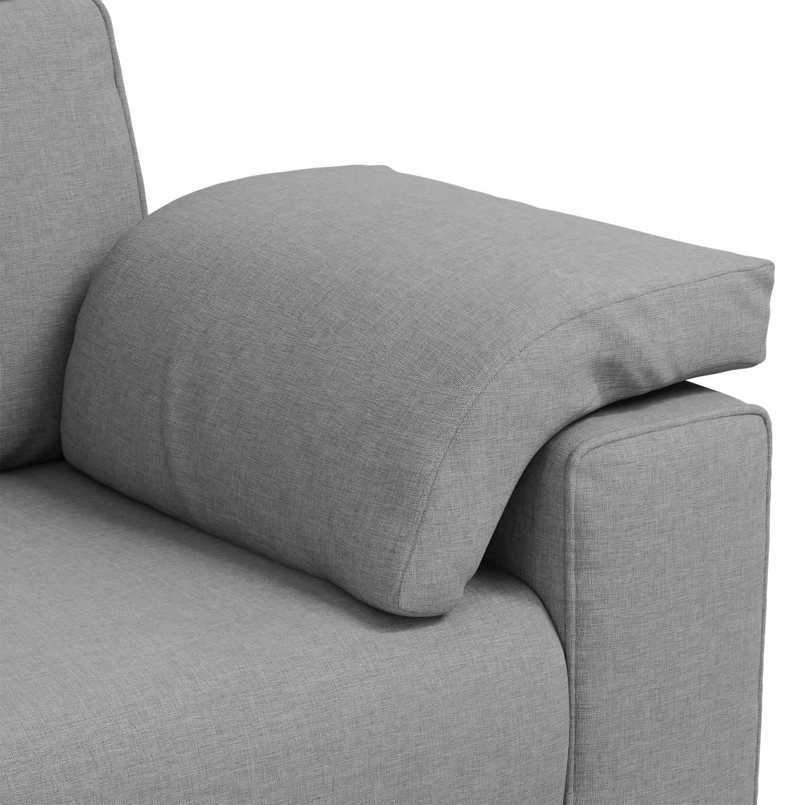Bank 3 pcs Wolkengrijs 219 x 80 x 82 cm Linnen-mix stof