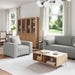 Bank 3 pcs Wolkengrijs 219 x 80 x 82 cm Linnen-mix stof