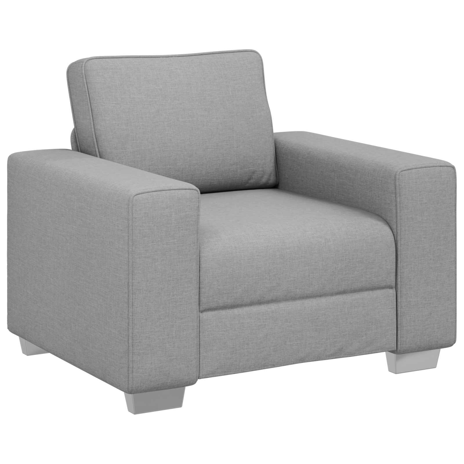 Bank 3 pcs Wolkengrijs 219 x 80 x 82 cm Linnen-mix stof
