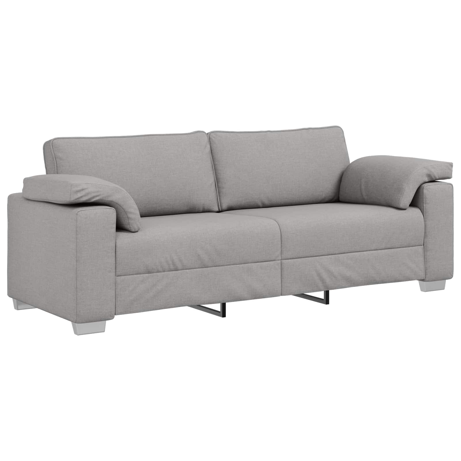 Bank 3 pcs Wolkengrijs 219 x 80 x 82 cm Linnen-mix stof