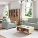 3-delige Loungeset met kussens fluweel lichtgrijs