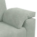 3-delige Loungeset met kussens fluweel lichtgrijs