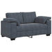 3-delige Loungeset met kussens fluweel donkergrijs