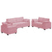 3-delige Loungeset met kussens fluweel roze
