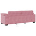3-delige Loungeset met kussens fluweel roze