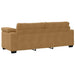 3-delige Loungeset met kussens fluweel bruin