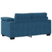 3-delige Loungeset met kussens fluweel blauw