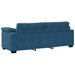 3-delige Loungeset met kussens fluweel blauw