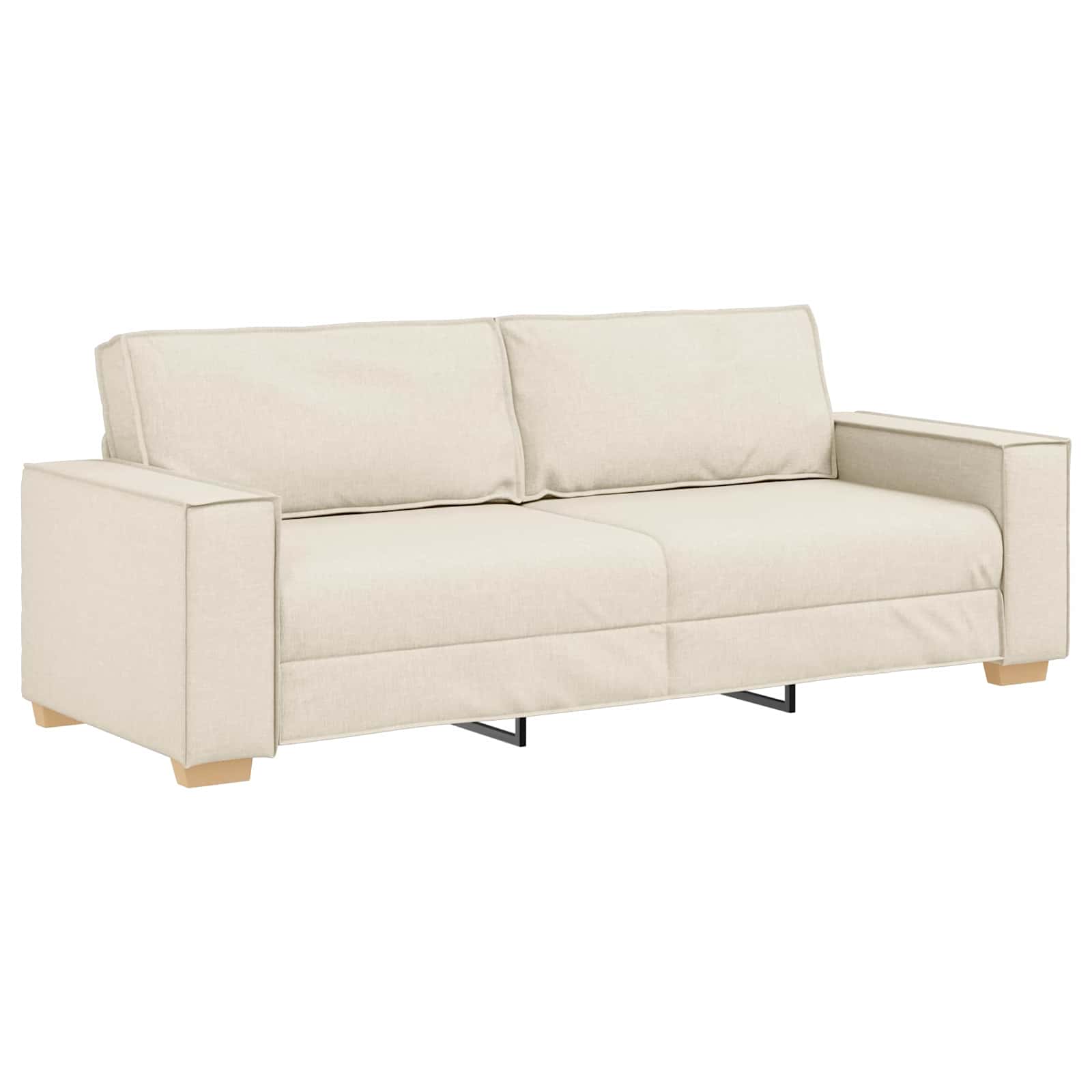 Bank 2 st Beige Linnen-mix stof