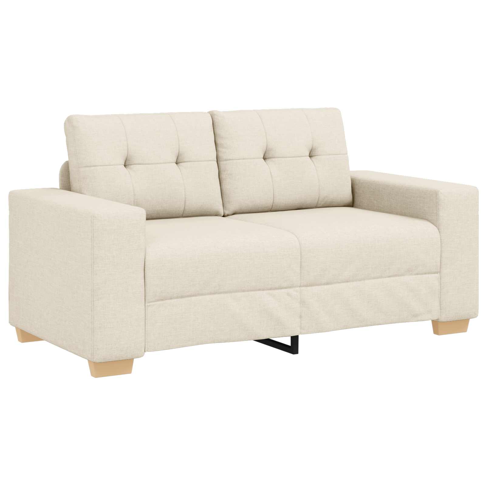 Bank 2 pcs Beige 221 x 80 x 80 cm Linnen-mix stof