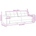 Bank 2 pcs Beige 221 x 80 x 80 cm Linnen-mix stof
