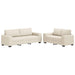 Bank 2 st Beige Linnen-mix stof