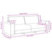 Bank 2 st Beige Linnen-mix stof