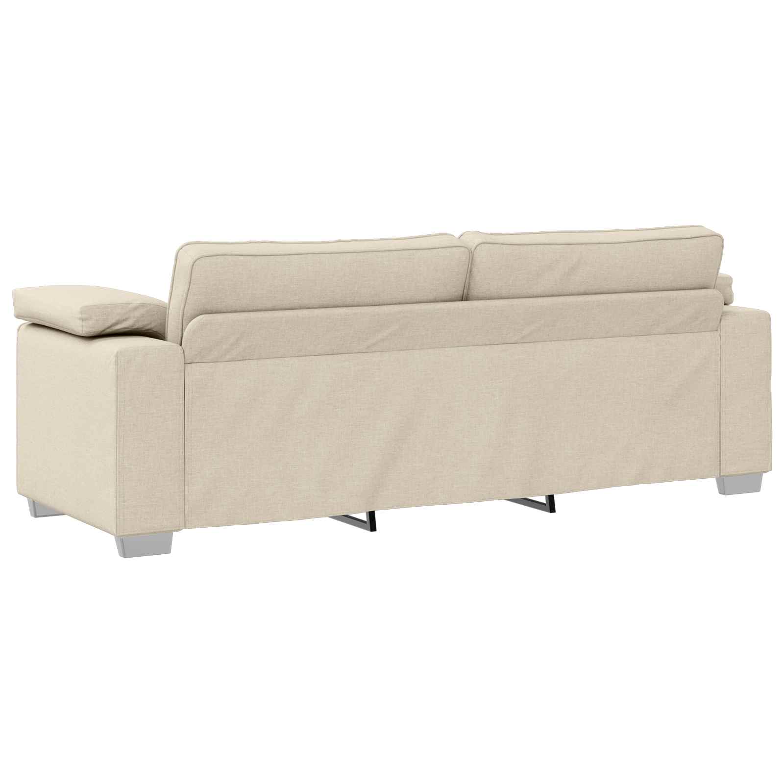 Bank 2 st Beige Linnen-mix stof