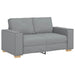 2-delige Loungeset met kussens stof lichtgrijs