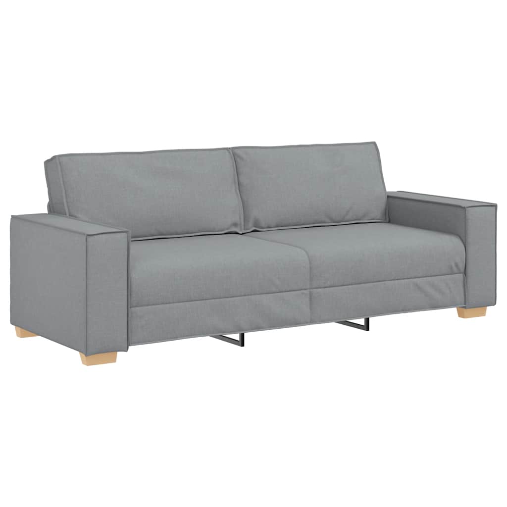 2-delige Loungeset met kussens stof lichtgrijs