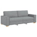 2-delige Loungeset met kussens stof lichtgrijs