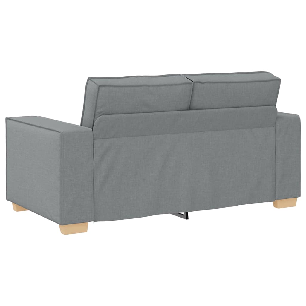 2-delige Loungeset met kussens stof lichtgrijs