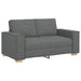 2-delige Loungeset met kussens stof donkergrijs