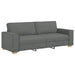 2-delige Loungeset met kussens stof donkergrijs