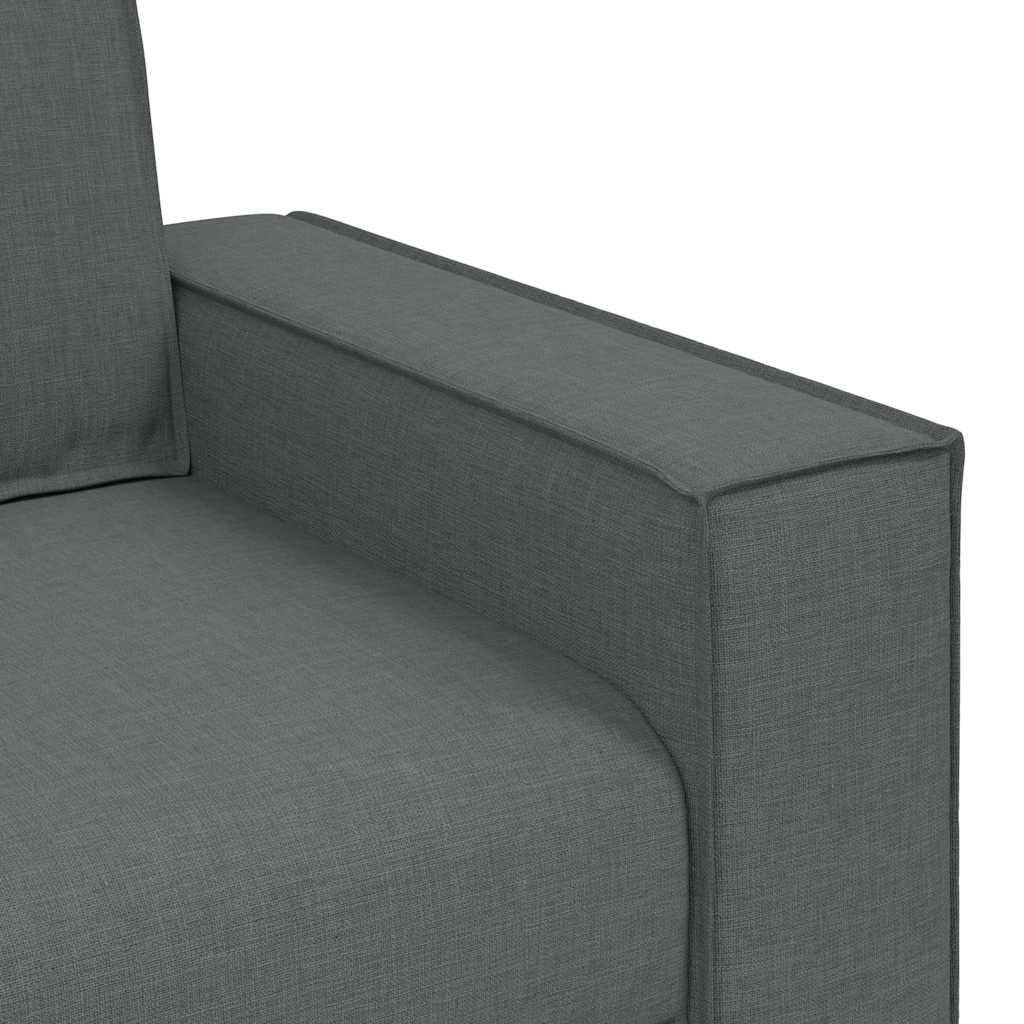 2-delige Loungeset met kussens stof donkergrijs