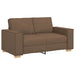 2-delige Loungeset met kussens stof bruin
