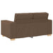 2-delige Loungeset met kussens stof bruin