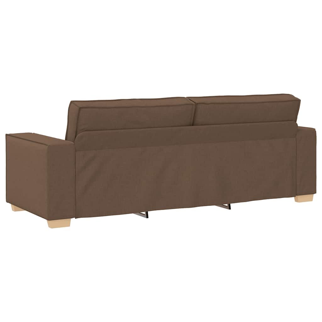2-delige Loungeset met kussens stof bruin