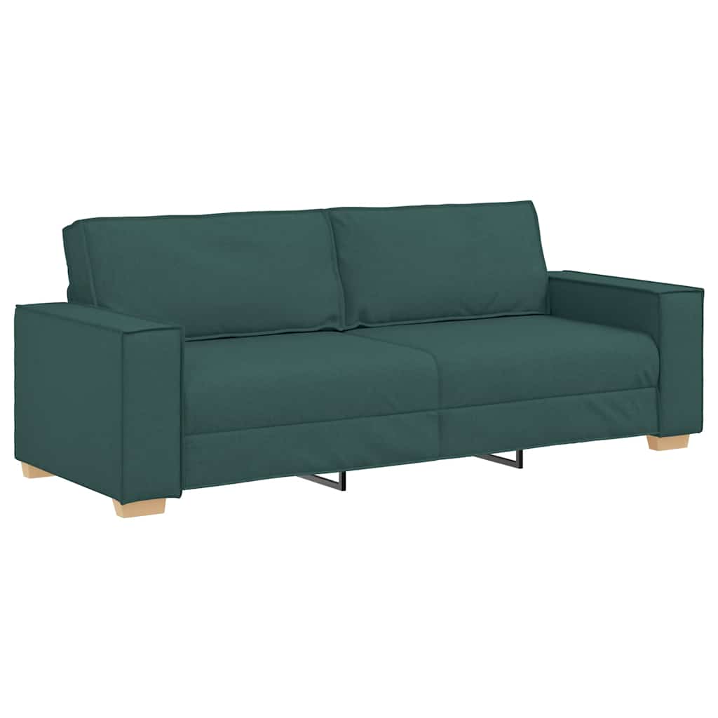 2-delige Loungeset met kussens stof donkergroen