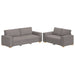 2-delige Loungeset met kussens stof taupe
