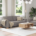 2-delige Loungeset met kussens stof taupe