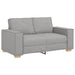 2-delige Loungeset met kussens stof wolk grijs