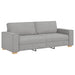 2-delige Loungeset met kussens stof wolk grijs