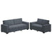 2-delige Loungeset met kussens fluweel donkergrijs