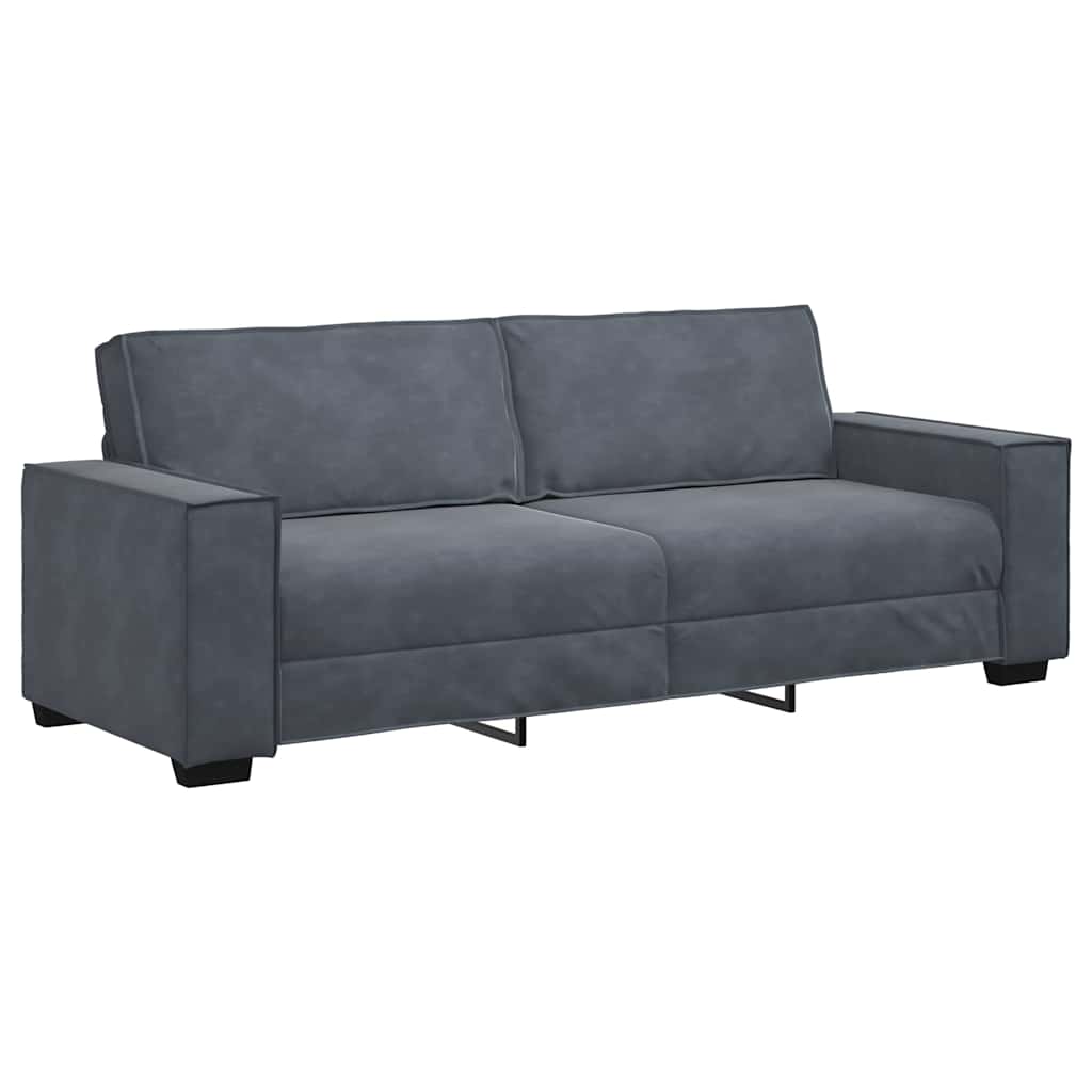 2-delige Loungeset met kussens fluweel donkergrijs