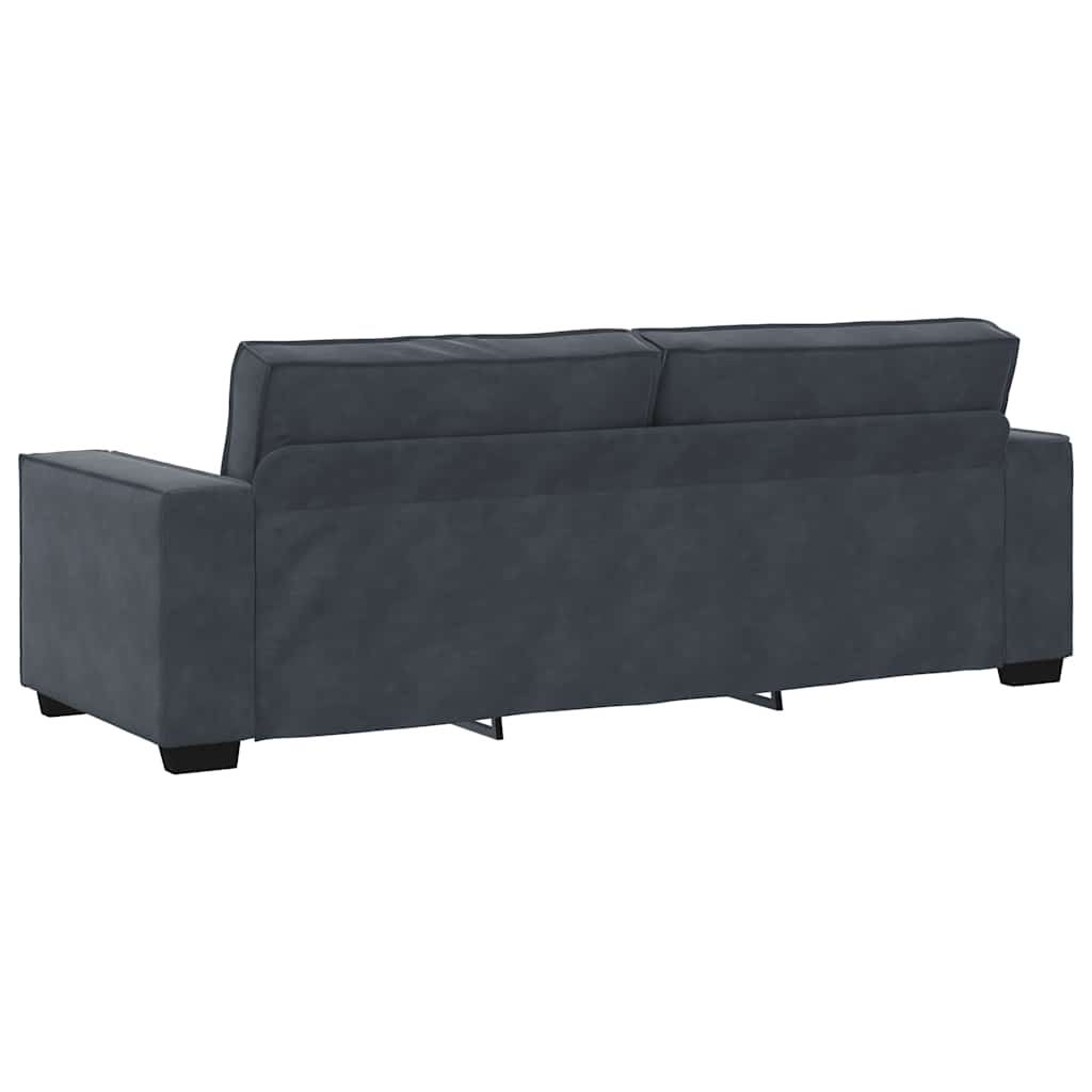 2-delige Loungeset met kussens fluweel donkergrijs