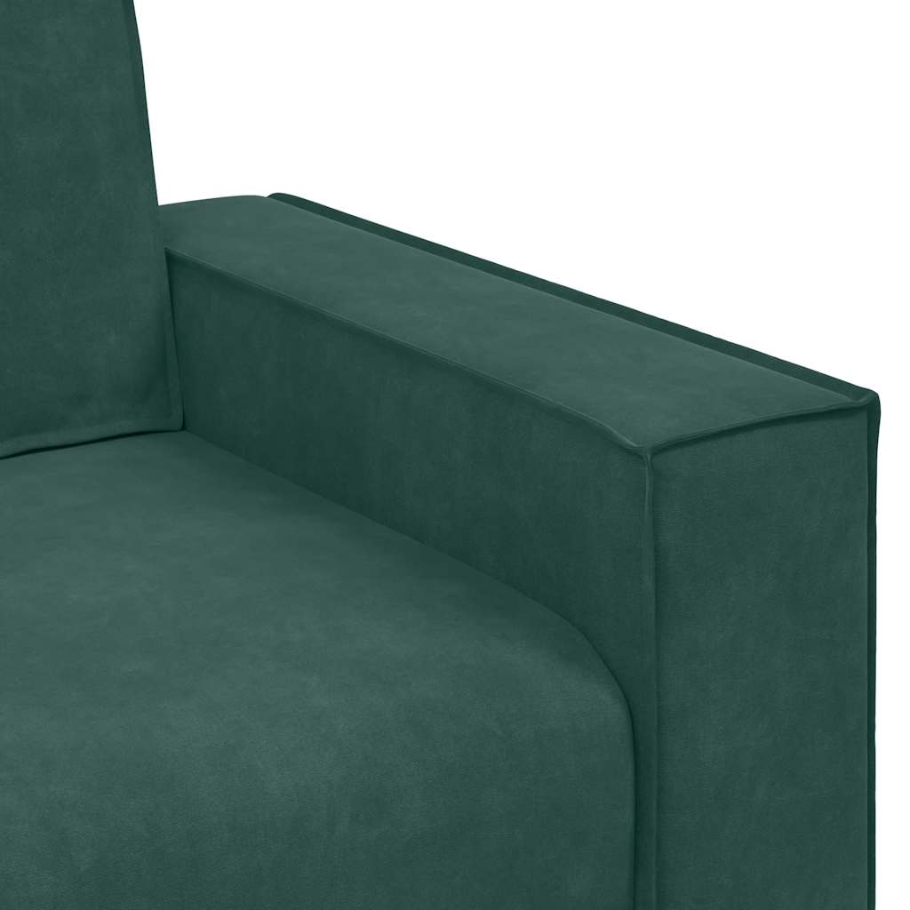2-delige Loungeset met kussens fluweel donkergroen