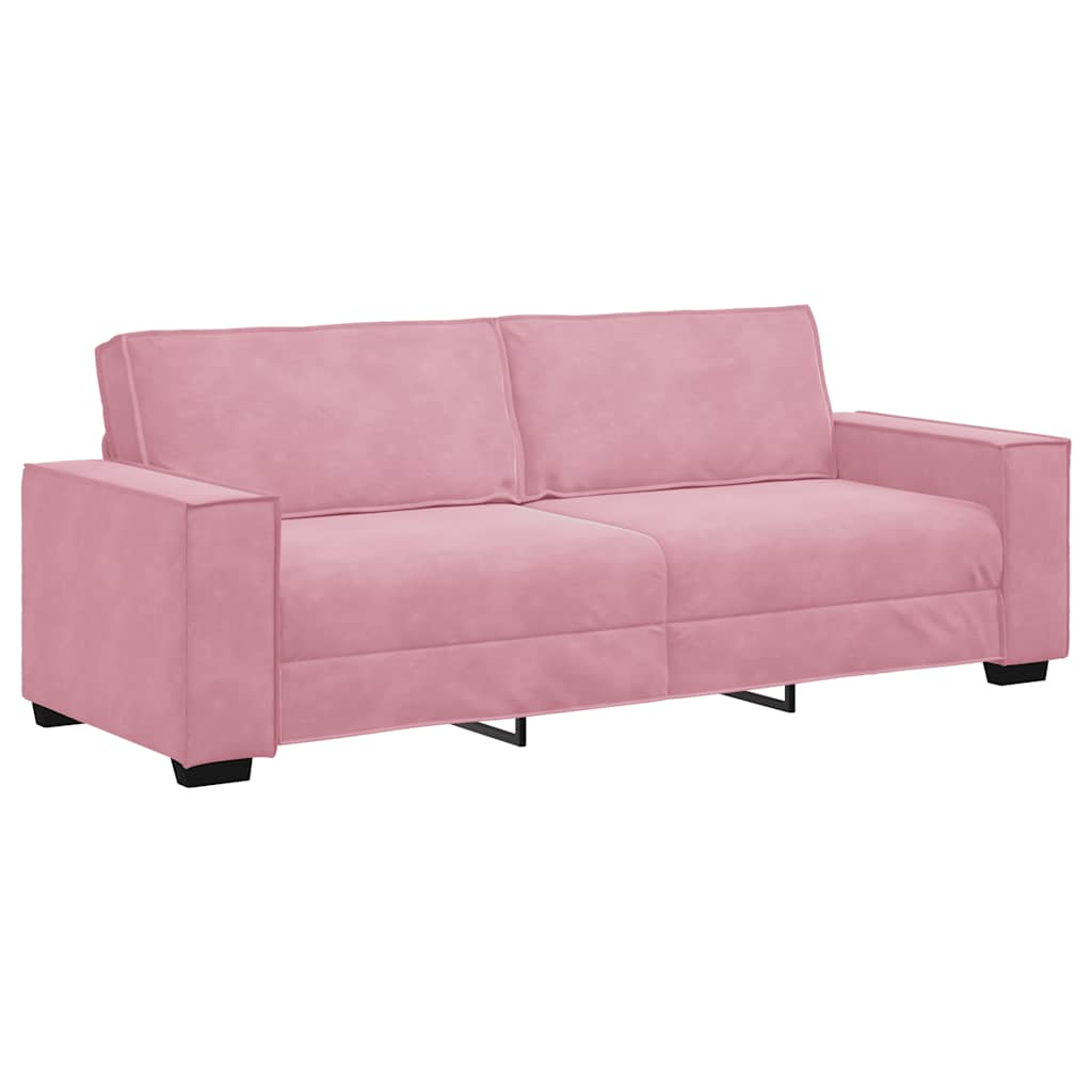 2-delige Loungeset met kussens fluweel roze