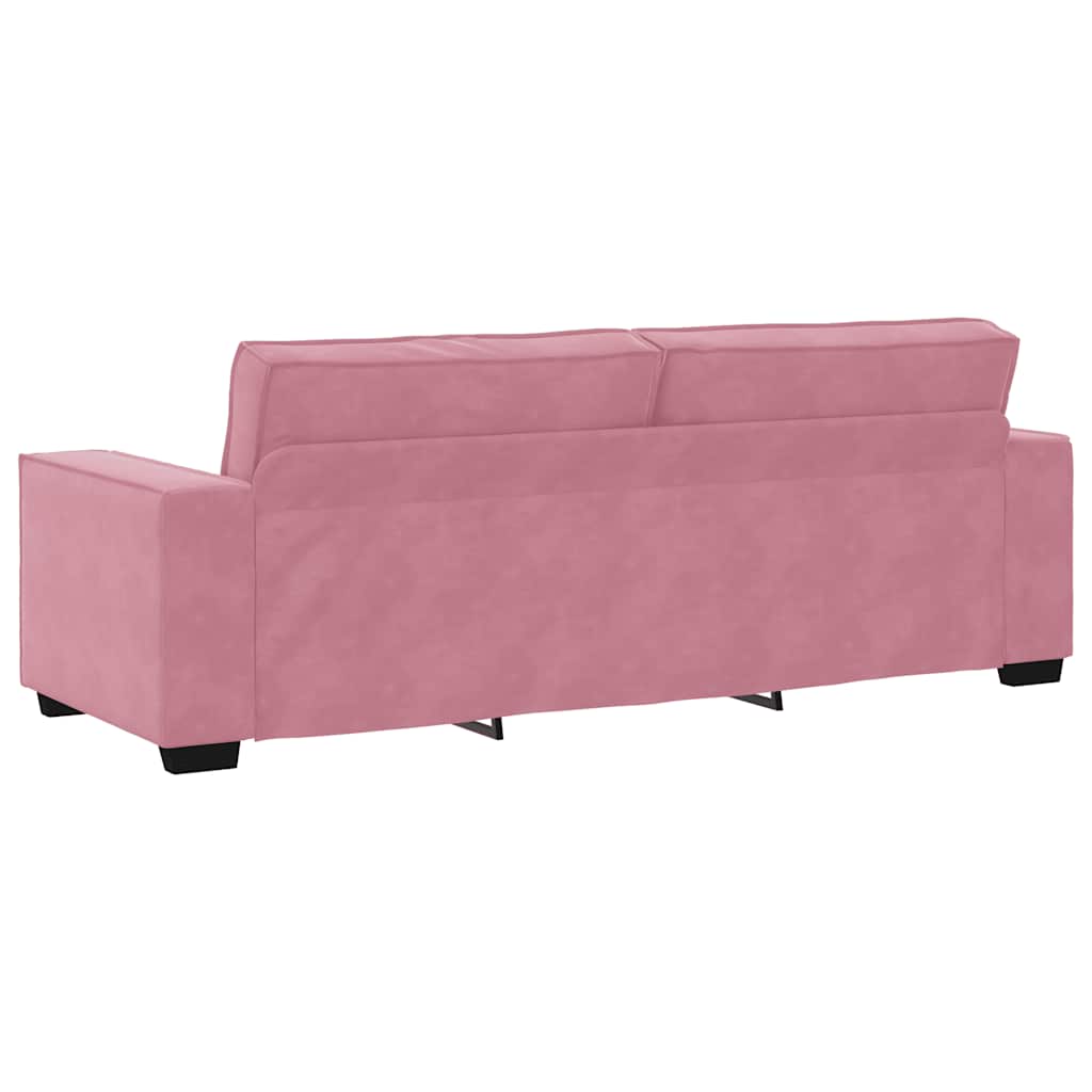 2-delige Loungeset met kussens fluweel roze