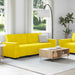 2-delige Loungeset met kussens fluweel geel