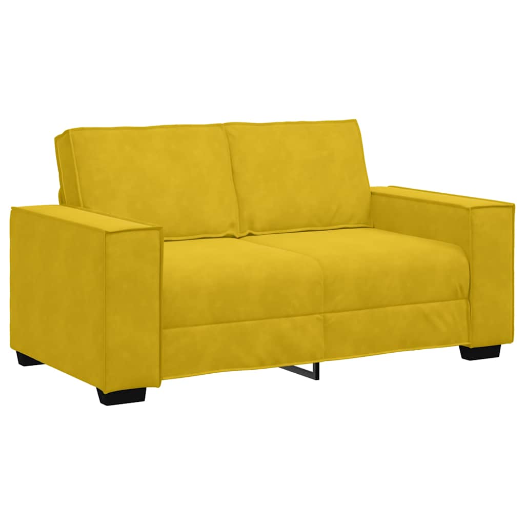 2-delige Loungeset met kussens fluweel geel